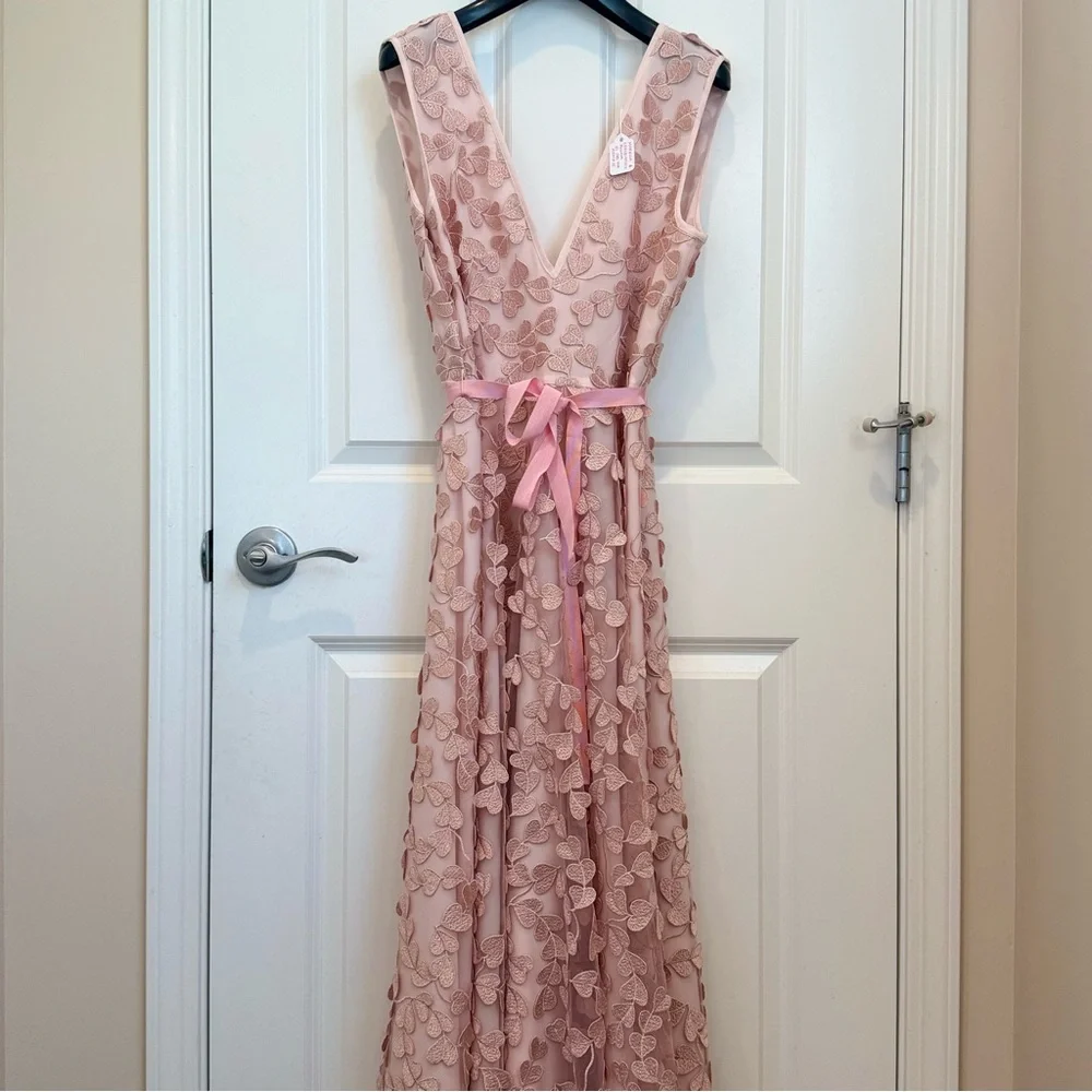 NWOT Marella by Max Mara Flora Long Dress Powder Pink Size: US6 M Spring/ Party - Picture 4 of 16